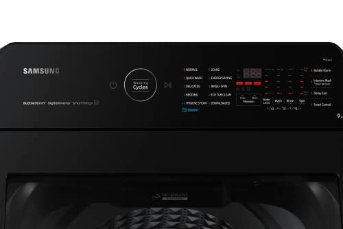 Samsung 9.0 kg Ecobubble 5 Star Fully Automatic Top Load Washing Machine with in-built Heater WA90BG4582BD Dark Gray
