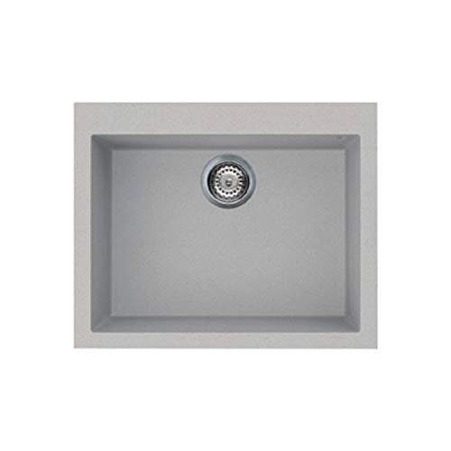Jayna Quadra-110 Quartz Single Bowl Kitchen sink (24 x 20 x 8.5 inch, Aluminium)