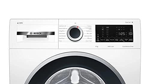 Bosch iDos 9KG 1200 RPM Inverter Touch Control Fully Automatic Front Loading Washing Machine With Inbuilt Heater (WGA244AWIIN, White) (WGA244AWIN)