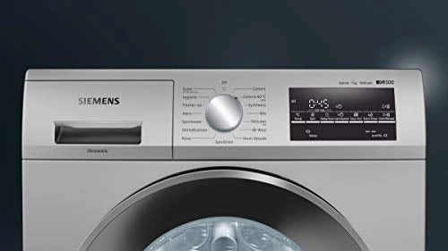 Siemens 5 Star 7KG 1200 RPM Inverter Touch Control Fully Automatic Front Loading Washing Machine With Inbuilt Heater (WM12J26SIN, Silver)