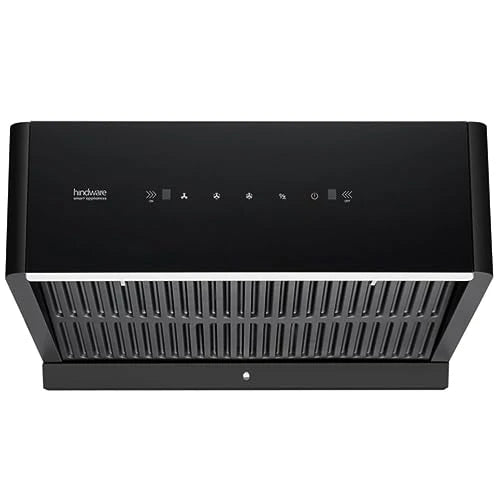 Hindware CORDELIA 60 | High Airflow | Filterless Technology | Thermal Auto Clean Wall Mounted 60cm Chimney (Black 1500 CMH)