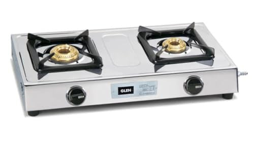 Glen 2 Burner Stainless Steel PNG Gas Stove with brass burner 2 years warranty (CT1020SSBBPN)
