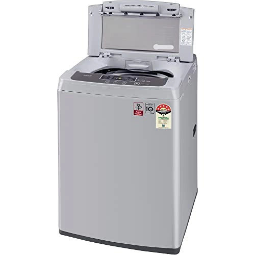 LG 6.5 Kg 5 Star Smart Inverter Fully-Automatic Top Loading Washing Machine (T65SKSF4Z, Middle Free Silver)
