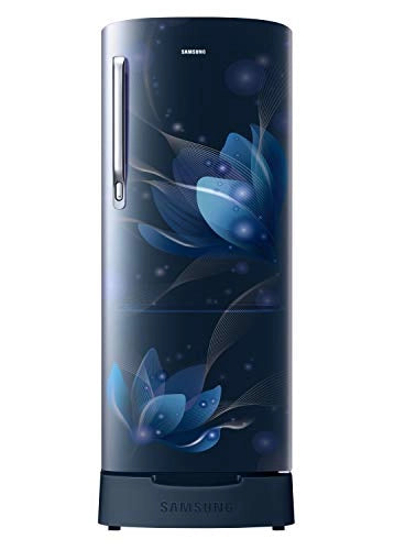 Samsung 192 L 2 Star Direct Cool Single Door Refrigerator (RR20A281BU8/NL, SAFFRON BLUE, Base stand drawer)