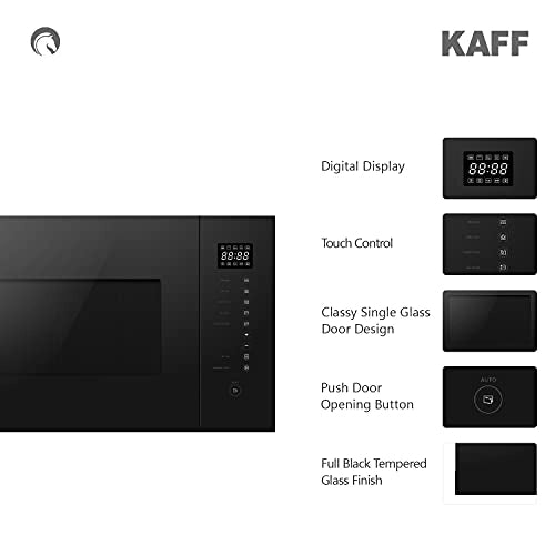 KAFF KMW HN 6 BLK | Capacity 28 L | Microwave/Grill/Combination | Classy Single Glass Door Design | Multi Programming Mode