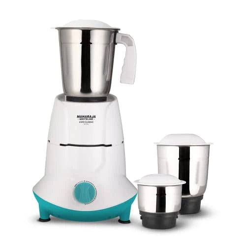 Maharaja Whiteline MX-250 Livo Classic Mixer Grinder, 500W (Blue & White)