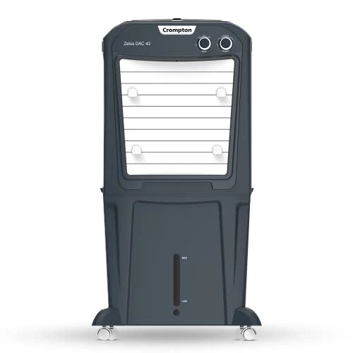 Crompton Zelus DAC Desert Air Cooler- 43L, with Honeycomb pads, Grey, (ACGC-ZELUSDAC43)