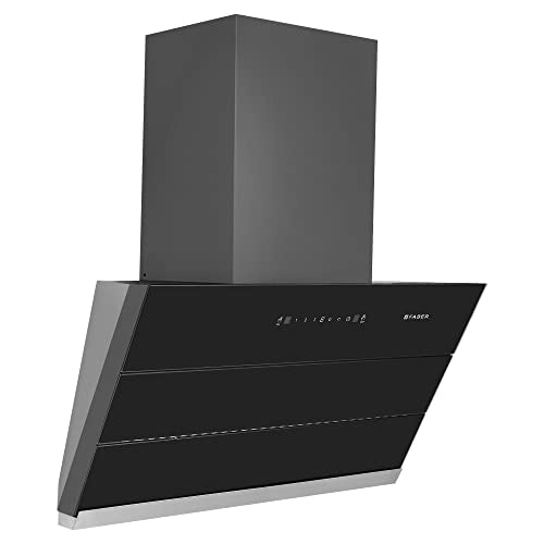 Faber 75 cm,1350 m3/hr, Auto-Clean Angular Chimney HOOD ZENITH FL SC AC 75, Filterless ,Touch Gesture Control,BK)