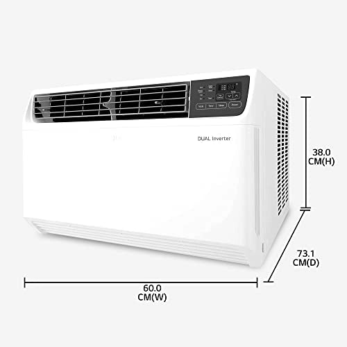LG 1.5 டன் 4 ஸ்டார் டூயல் இன்வெர்ட்டர் விண்டோ ஏசி (காப்பர், கன்வெர்ட்டிபிள் 4-இன்-1 கூலிங், PW-Q18WUXA, 2022 மாடல், HD ஃபில்டர், வெள்ளை)