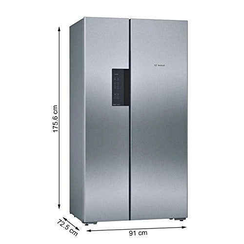 Bosch 661 L Frost Free Side-by-Side Refrigerator(KAN92VI35I, Stainless Steel, Inverter Compressor)