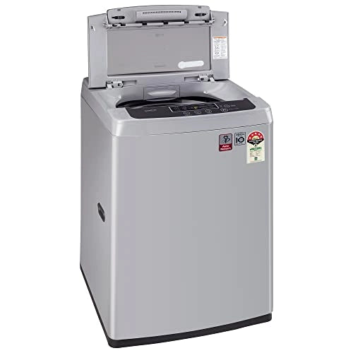 LG 6.5 Kg 5 Star Smart Inverter Fully-Automatic Top Loading Washing Machine (T65SKSF4Z, Middle Free Silver)