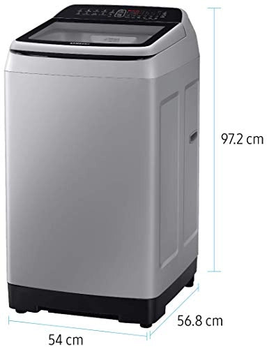 Samsung 6.5 Kg Inverter 5 starFully-Automatic Top Loading Washing Machine (WA65N4261SS/TL, Imperial Silver, Wobble tech)