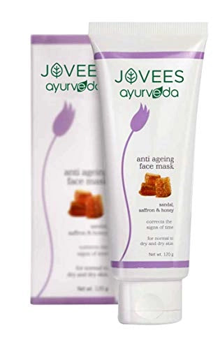 Jovees Ayurveda Sandal, Saffron &amp; Honey Anti Ageing Face Mask 120 g