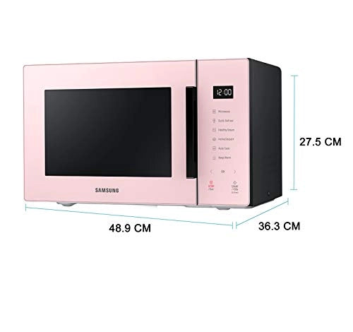 SAMSUNG 23 L பேக்கர் சீரிஸ் மைக்ரோவேவ் ஓவன் (MS23T5012UP/TL, பிங்க், ஸ்டீமர் பவுலுடன்)