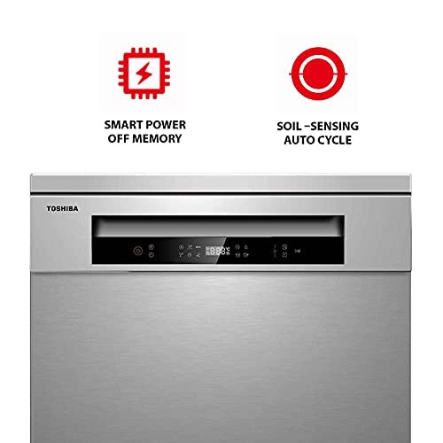 Toshiba 14 Place Settings (DW-14F1IN(S)-2, Silver)
