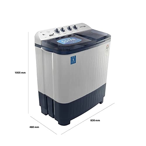 Voltas Beko 8.5 kg Semi-Automatic Top Loading Washing Machine, 2 Casette Filter (WTT85DBLT, Sky Blue)
