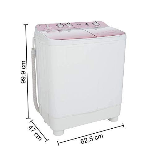 Haier 8 Kg Semi-Automatic Top Loading Washing Machine with Magic Filter, Buzzer(HTW80-1159, Pink)