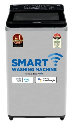 Panasonic 8 Kg Wifi Fully-Automatic Top Loading Smart Washing Machine (NA-F80A10CRB, Grey, Compatible with Alexa)