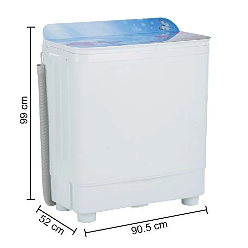 Haier 9.5 Kg Semi-Automatic Top Loading Washing Machine (HTW95-178, Blue Floral)