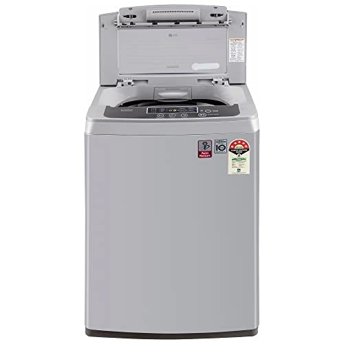 LG 6.5 Kg 5 Star Smart Inverter Fully-Automatic Top Loading Washing Machine (T65SKSF4Z, Middle Free Silver)