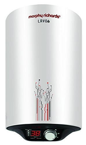 Morphy Richards Lavo EM Storage 10-Litre Vertical Water Heater, Silver, 5 Star