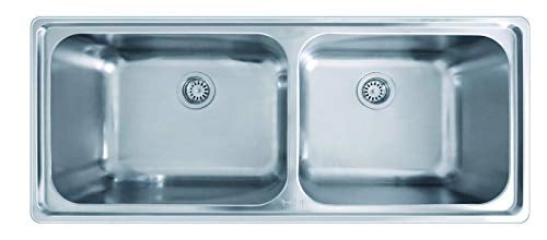 Franke Artisan Stainless Steel Sink, Double Bowl, Satin Steel Finish, 45 x 18 inches&nbsp;&nbsp;