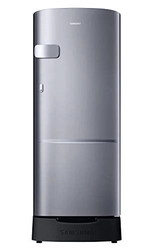 Samsung 192 L 2 Star Direct Cool Single Door Refrigerator (RR20A2Z1BS8/NL, Elegant Inox, Base stand drawer)