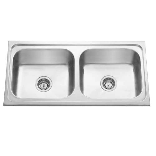 Jayna 304 Grade DBF 06 Double Bowl Kitchen Sink (37 x 18.5 x 07 inches)Glossy