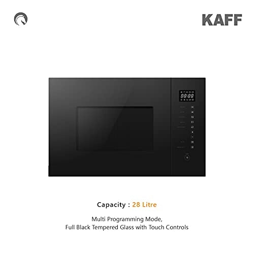 KAFF KMW HN 6 BLK | Capacity 28 L | Microwave/Grill/Combination | Classy Single Glass Door Design | Multi Programming Mode