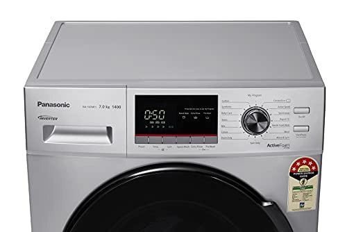 Panasonic 7 kg 5 Star Inverter Fully Automatic Front Loading Washing Machine (NA-147MF1L01, Silver)