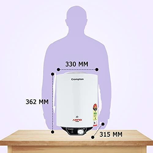 Crompton Arno Neo 10-L 5 Star Rated Storage Water Heater with Advanced 3 Level Safety (White)