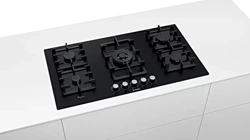 Bosch Serie | 6, 5 Burner Built in Gas hob, 90 cm, Tempered glass PPQ9B6O90I
