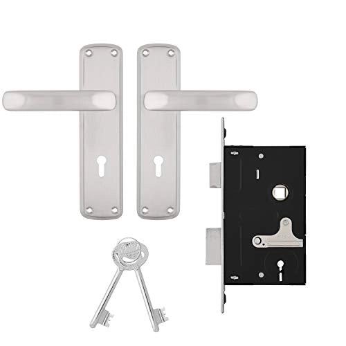 GODREJ DOOR LOCKS COMBIPACK WITH 6 LEVER MORTISE LOCK ELC 05 Satin(6647)