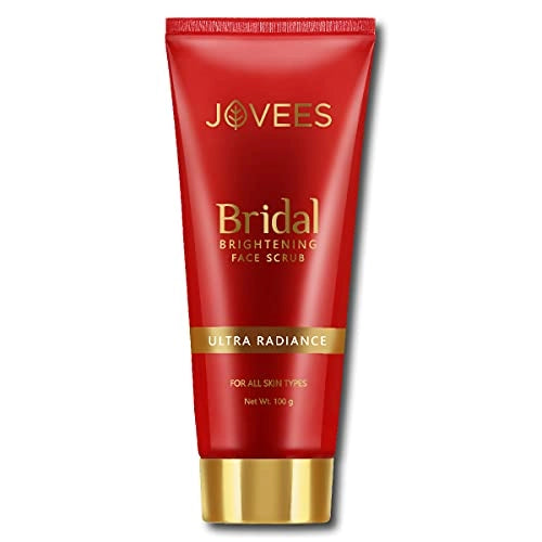 Jovees Herbal Bridal Brightening Face Scrub, 100 ml | Radiant Flawless and Vibrant Glowing Skin | All Skin Types | Paraben &amp; Alcohol Free