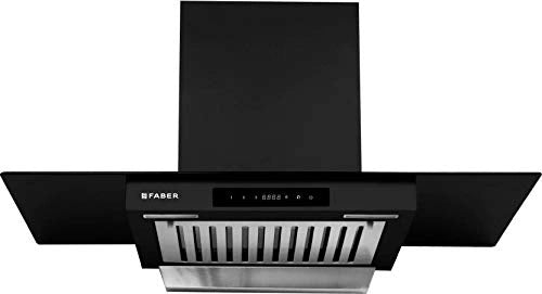 Faber 90 cm 1200 m³/HR Auto-Clean Straight Glass Kitchen Chimney (HOOD MERCURY HC TC BK 90, 1 Baffle Filter, Touch Control, Black)