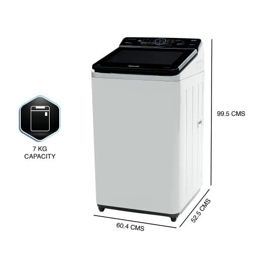Panasonic 7 Kg Wifi Built-In Heater Fully-Automatic Top Loading Smart Washing Machine (NA-F70AH10MB, Works with Alexa)