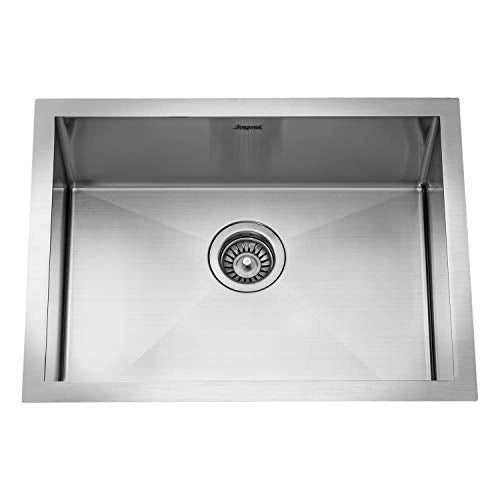 Jayna 304 Grade JNS 1918 Handmade Square Single Bowl Kitchen Sink