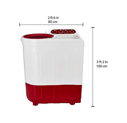 Whirlpool 7 kg Semi-Automatic Top Loading Washing Machine (Ace 7.0 Supreme Plus, Coral Red)