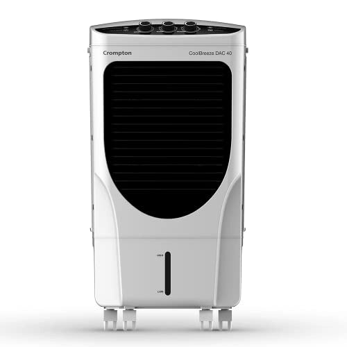Crompton Cool Breeze DAC Desert Air Cooler- 40L; with Honeycomb pads; White & Black, ACGC-CBDAC40