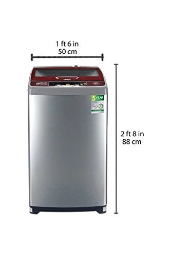 Haier 6.5 kg Fully-Automatic Top Loading Washing Machine (HWM65-707NZP, Silver Grey)