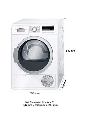 Bosch 8 kg Inverter Fully Automatic Condenser Dryer (WTB86202IN, White, Inbuilt Heater)