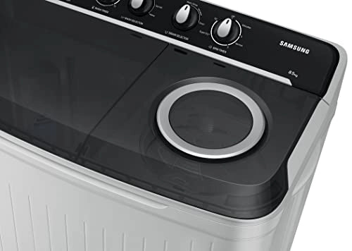 Samsung 8.5 kg 5 Star Semi-Automatic Top Loading Washing Machine (WT85B4200GG/TL, Light Grey, Air turbo drying)