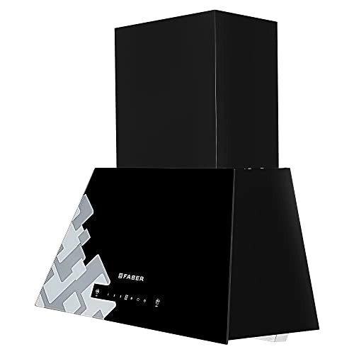 Faber 60 cm, 1200 m3/hr Auto-Clean Chimney (HOOD JARVIS HC SC BK 60, Baffle filter, Touch & Gesture Control, Black)