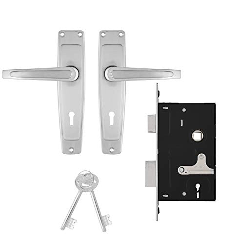 GODREJ DOOR LOCKS COMBIPACK WITH 6 LEVER MORTISE LOCK ELC 03 Satin (7031)