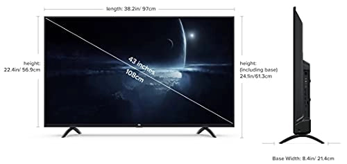 Mi 108 cm (43 Inches) 4K Ultra HD Android Smart LED TV 4X (Black)