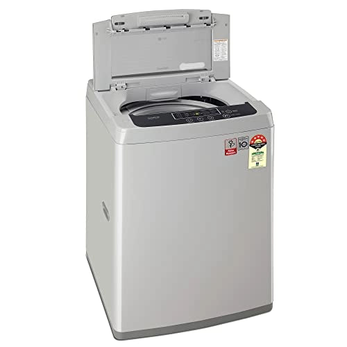 LG 7.5 Kg 5 Star Smart Inverter Fully-Automatic Top Load Washing Machine (T75SKSF1Z, Silver, TurboDrum | Smart Motion)