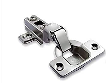 Godrej Galvanized Steel Slip-on Auto Closing Zinc Concealed Hinges 2 Holes Panel for Full Overlay Doors (Thickness 15-22 mm) - Pack of 10 Pairs