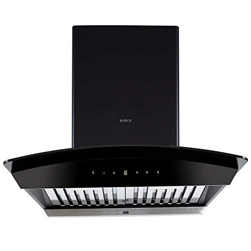 Elica 60 cm 1200 m3/hr Auto Clean Chimney (WDAT HAC 60 MS NERO, Touch + Motion Sensor Control, Black)