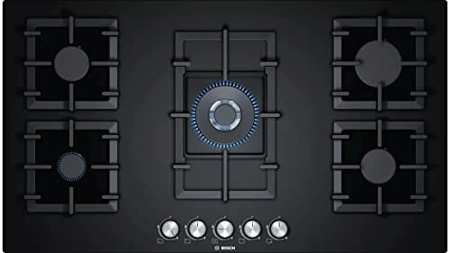 Bosch Serie | 6, 5 Burner Built in Gas hob, 90 cm, Tempered glass PPQ9B6O90I