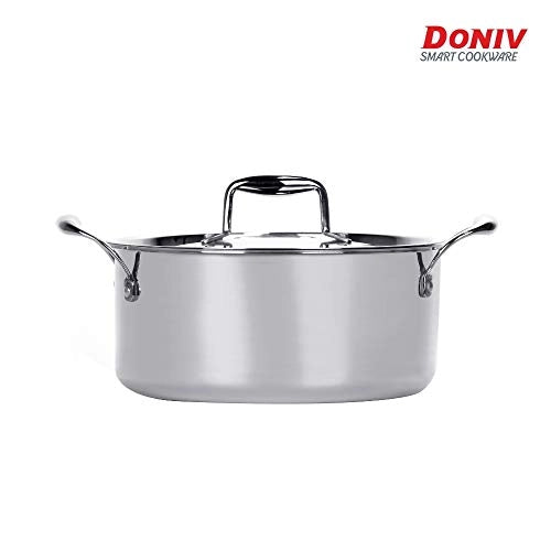 Doniv Titanium Triply Stainless Steel Sauce Pot with Cover - 3.20ltr